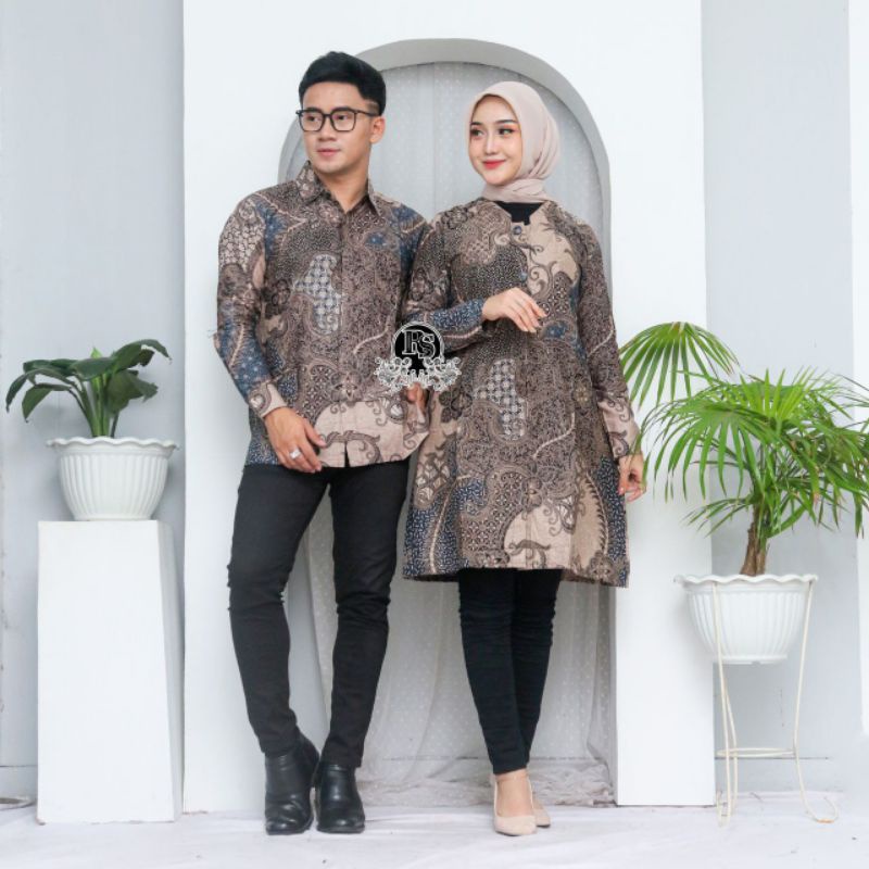 COUPLE BATIK MAHKOTA BEST SELLER READY KEMEJA ANAKNYA