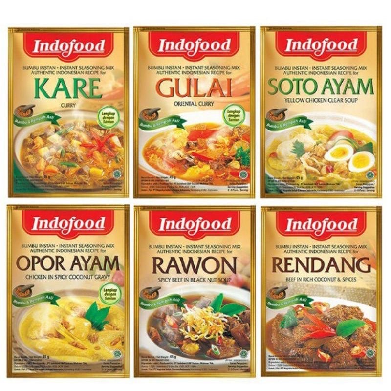 

indofood bumbu instan rendang / soto / rawon / gulai