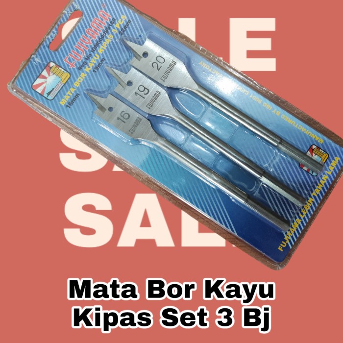 Mata Bor Kayu Kipas Set 3 Bj Fujiyama 16 19 20