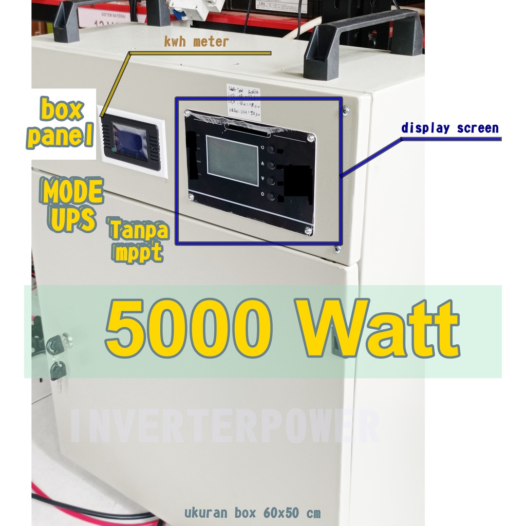 Box panel mode ups inverter paket lengkap trafo 5000 W pure sine wave 5000w