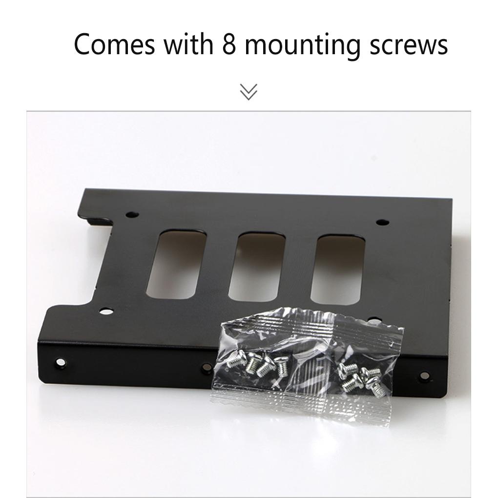 Komputer SSD HDD Case Metal Bracket Adapter 2konverter Rak Hardisk 5sampai3 5 Inch Dengan Sekrup Harddisk Desktop PC Aksesori