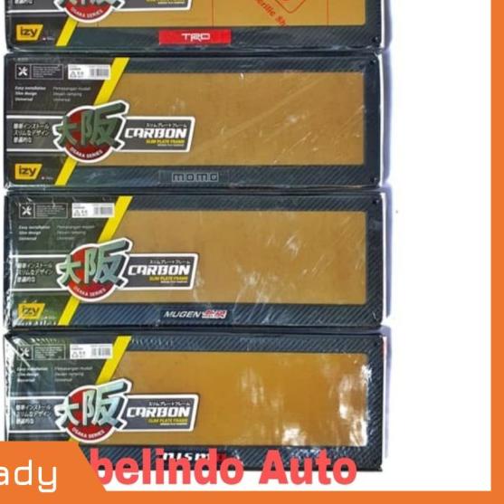 COVER / DUDUKAN / TATAKAN / TEMPAT PLAT NOMOR MOBIL AKRILIK IZY CARBON - SPARCO