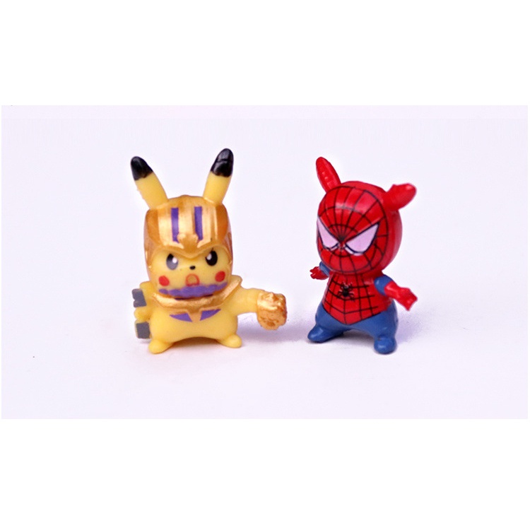 6pcs / Set Mainan Boneka Anime Pokemon TAKARA TOMY Pikachu Mini Untuk Hadiah Ulang Tahun Anak