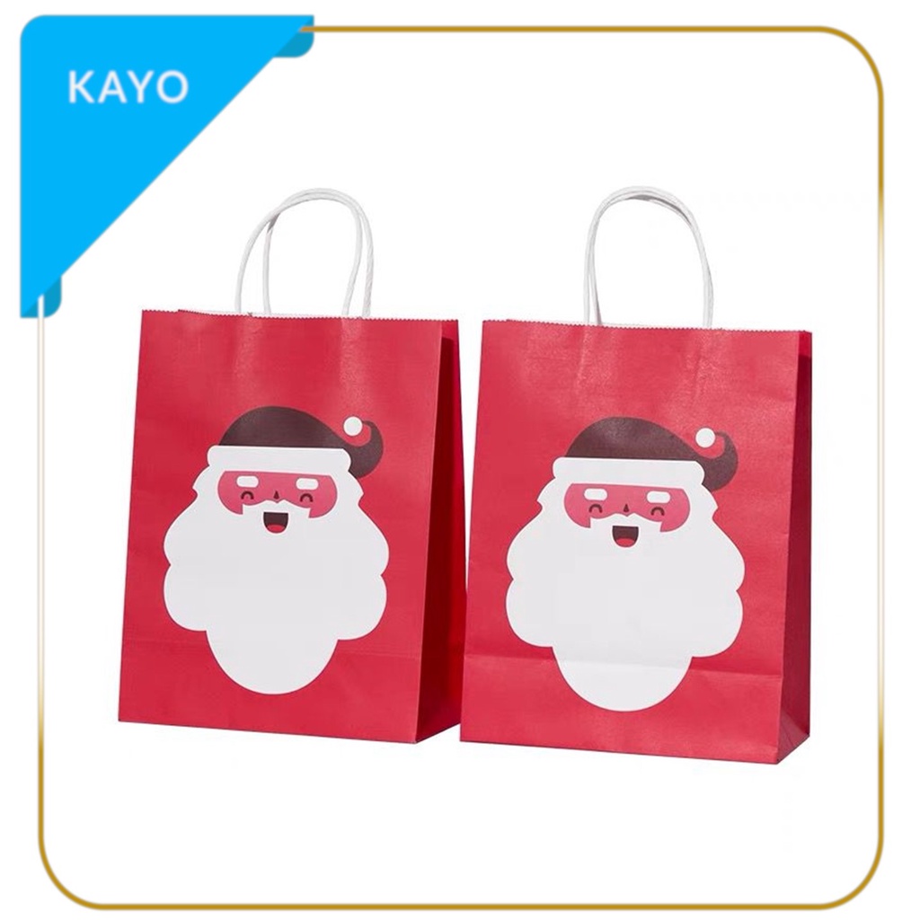 

paper bag tema natal, kantong hadiah natal, paper bag souvenir natal
