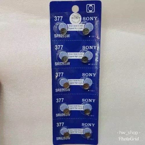 baterai sony 377 sr626sw per pcs sony 377 batre kancing