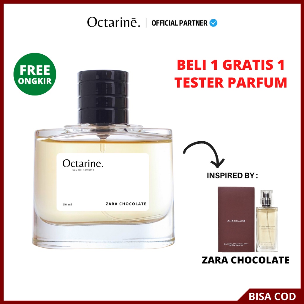 Octarine - Parfum Wanita Pria Tahan Lama Aroma Coklat Premium Lembut Inspired By ZR CHOCOLATE | Parfume Farfum Perfume Minyak Wangi Cewek Cowok Murah Original