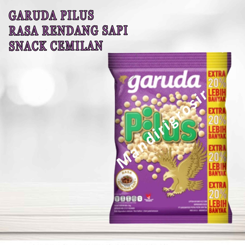 

Snack Cemilan * Pilus Garuda * Rasa Rendang Sapi * 80gr