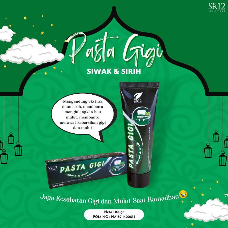 

Pasta Gigi Siwak dan Sirih/Pasta Gigi Herbal/Pasta Gigi 100gr SR12