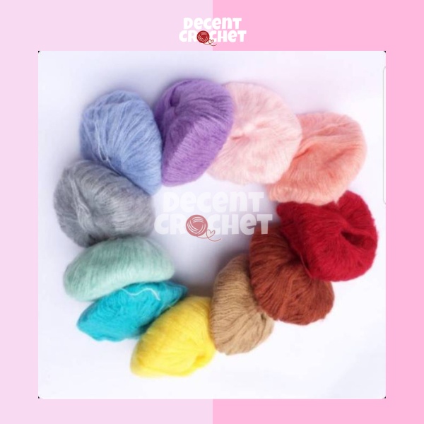 Benang Rajut Bulu Halus Import Mohair