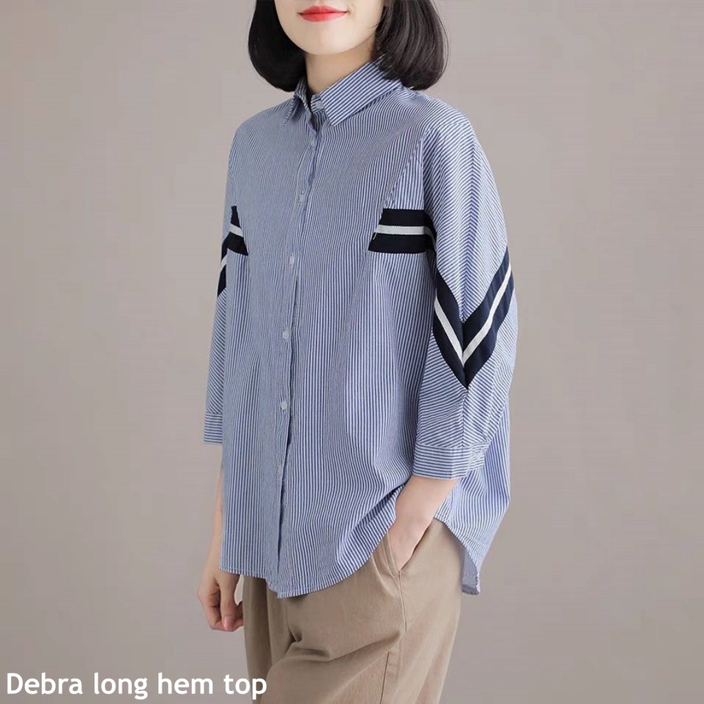 Debra long hem top - Thejanclothes