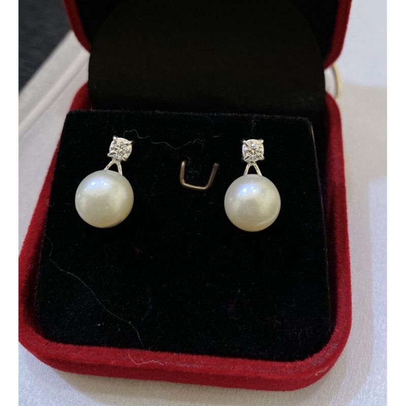 Anting Stud Perak 925 Mutiara Laut Bersertifikat || Giwang perak || silver 925 || Anting mutiara lau