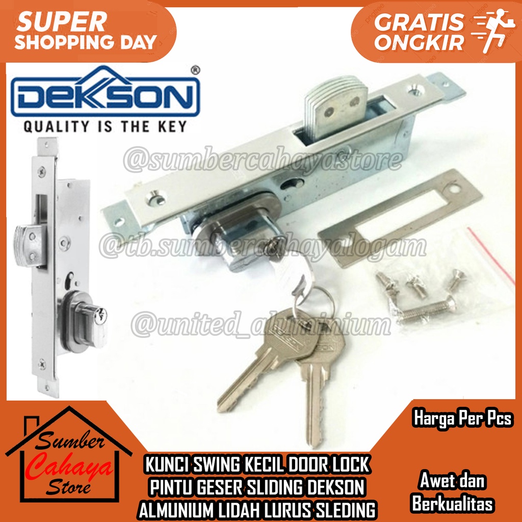 KUNCI SWING DEKSON TYPE KC DKS 8123 DEKKSON KONCI PINTU ALUMINIUM ALIMINIUM ALMANIUM KAYU ALUMUNIUM 