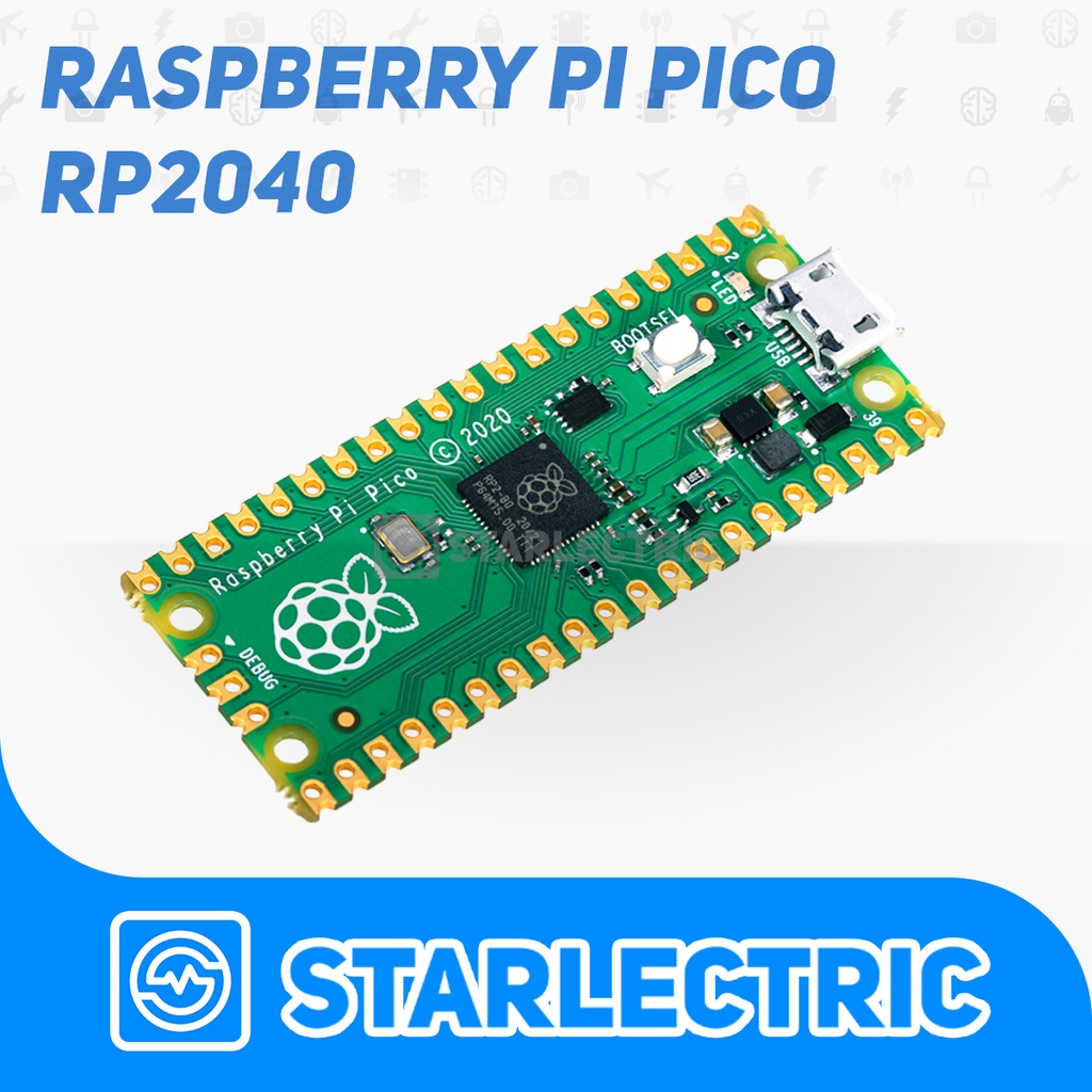 Raspberry Pi Pico RP2040 Micropython Micro USB Non Solder RP 2040 ARM