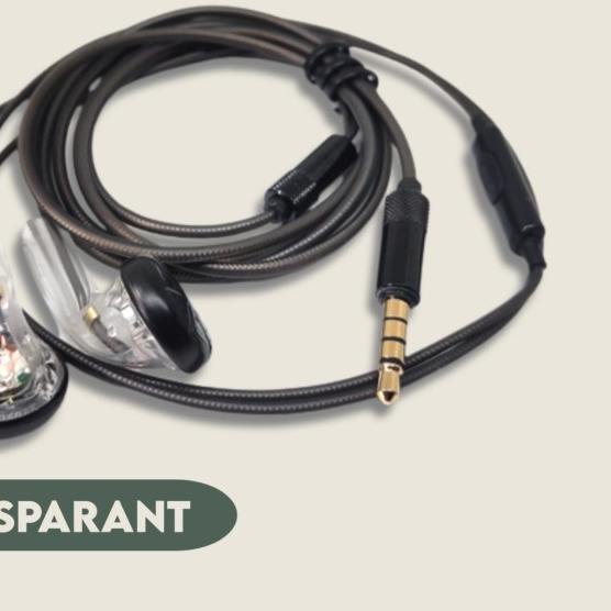 KGIS P1 HiFi Sound Bass Earphone Durable Cable Headset With Mic - Hitam