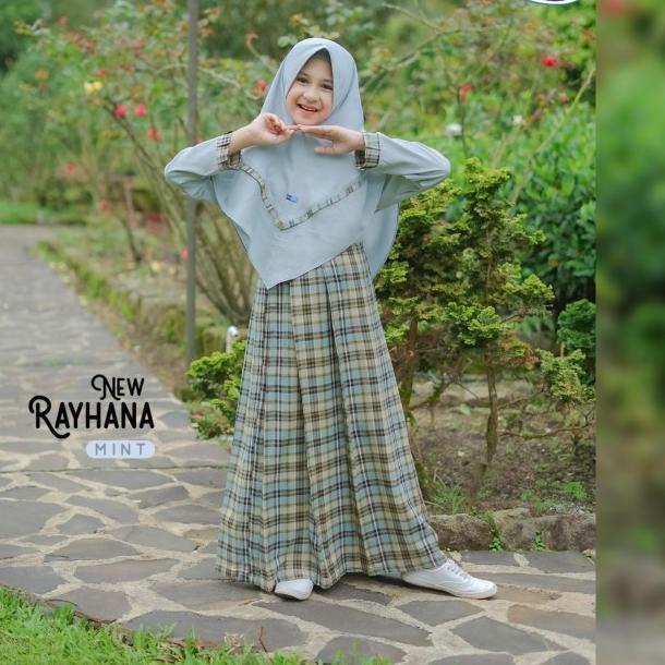 Gamis anak perempuan / baju muslim anak fashion muslim anak perempuan - MINT, S