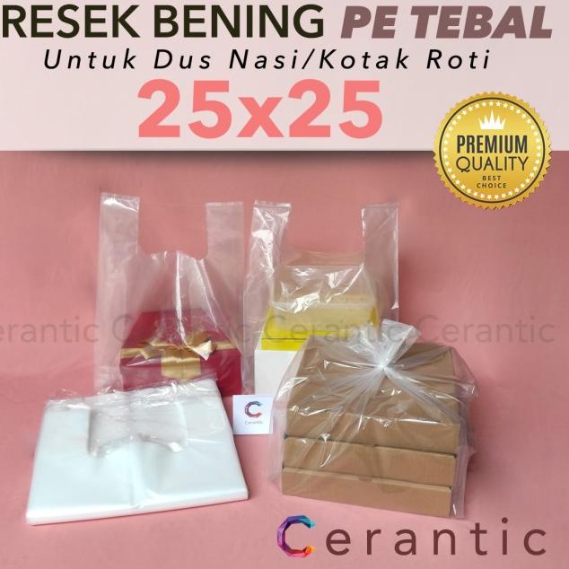 

Kresek Bening Transparan 25x25 PE TEBAL untuk Box Dus 25x25 cm