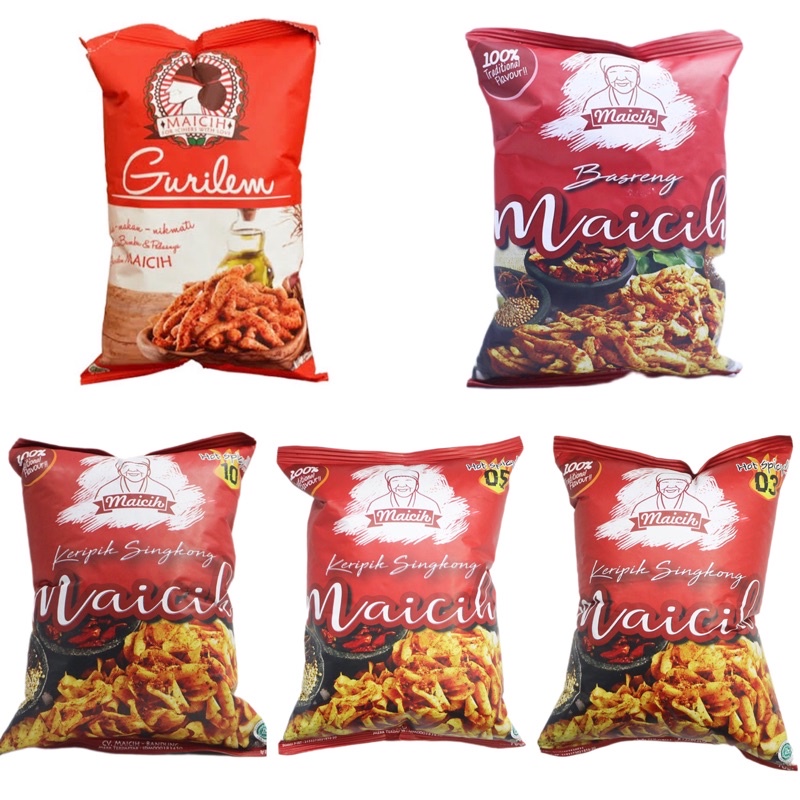 

Maicih Keripik Singkong Pedas Level 3 - 5 - 10 / 100gr / Maicih / Keripik / Singkong / Pedas / Level / lvl / 3 - 5 - 10 / Kripik / ubi / gurilem / 70gr / basreng / Maicih Keripik Singkong Pedas Level 5 100gr/Keripik singkong maicih Pedas