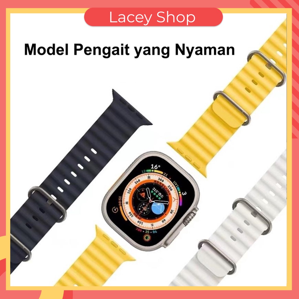 Strap Apple Watch 8/7/6/5 Tali Jam Tangan Iwatch Apple 38mm 42mm Model Ocean Series