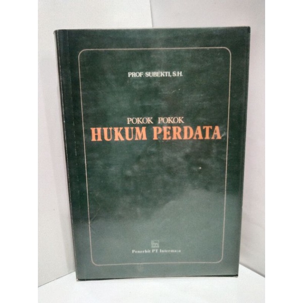 pokok-pokok hukum perdata PROF SUBEKTI SH buku ORIGINAL