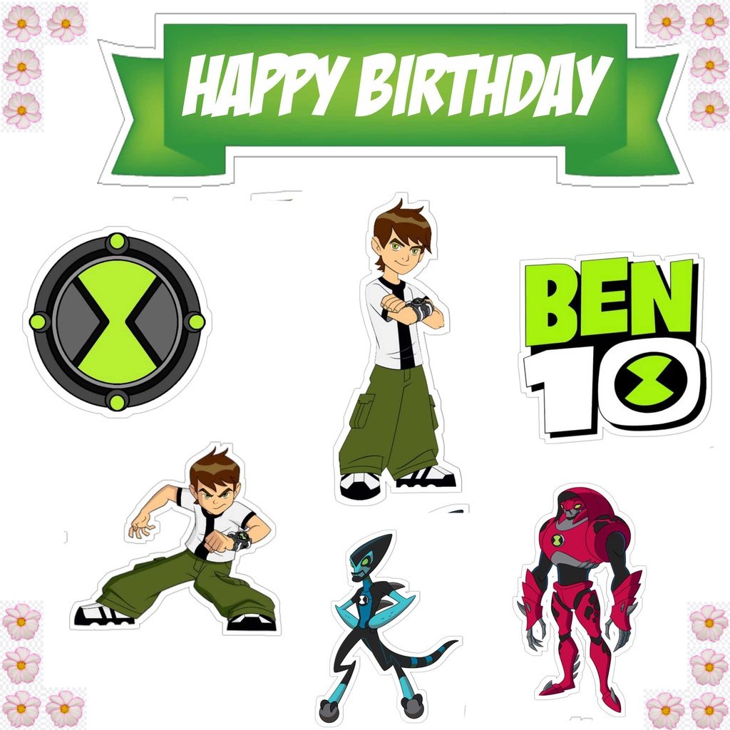 

TOPPER CAKE ULANG TAHUN / HIASAN KUE BEN10 AENBAG TOPER KERTAS