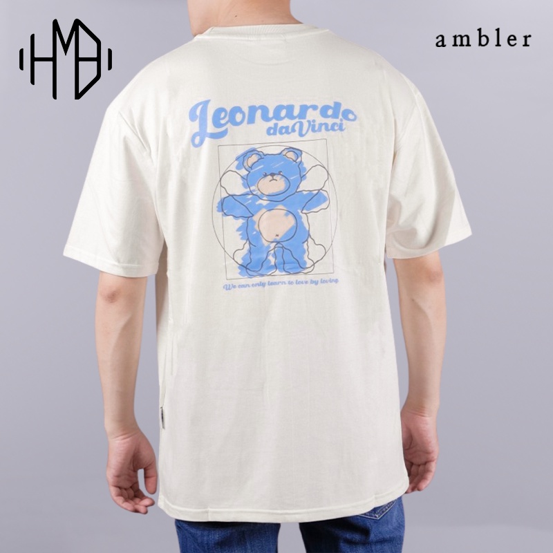 Ambler Davinci Bear Oversized Tee Cream