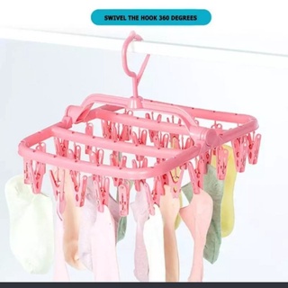 Hanger 32 jepit gantungan jemuran baju kaos kaki serbaguna laundry