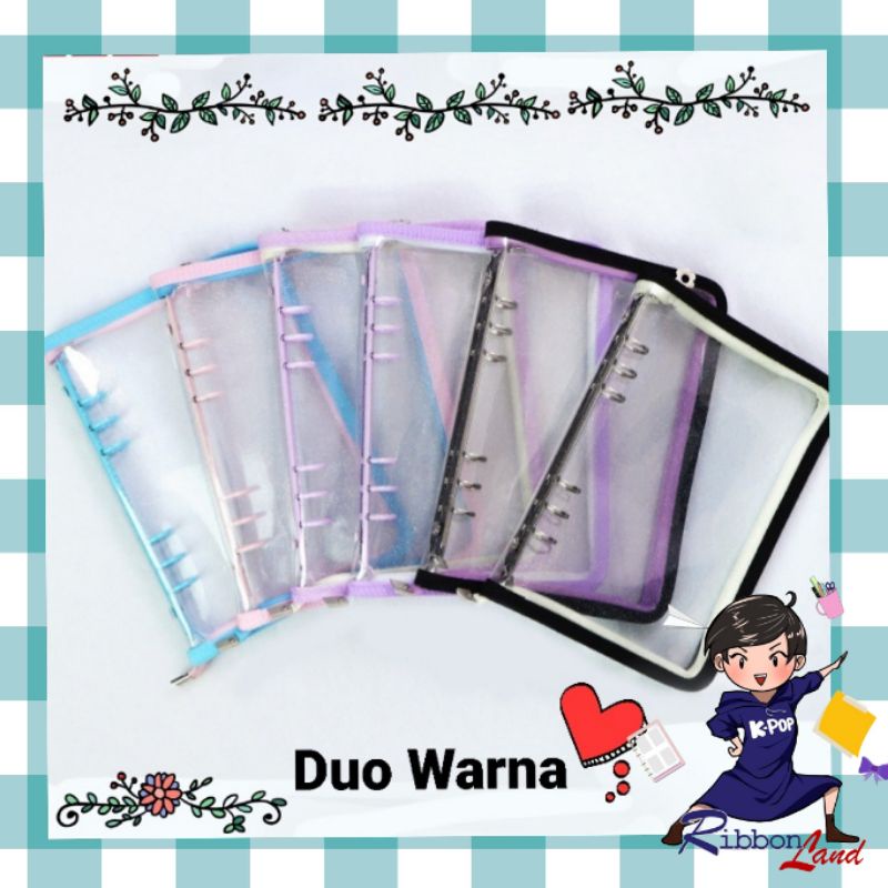 

A5 Binder DUO WARNA Model Zipper Resleting PVC Glitter