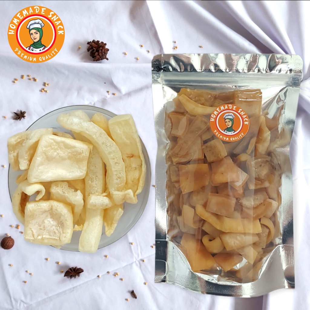 

Homemade Snack - Krupuk Kulit Sapi Krecek Sapi Rambak Kulit Sapi Mixed Rambak Kotak + Rambak Stik Kerupuk Mentah Snack Halal Kualitas Premium