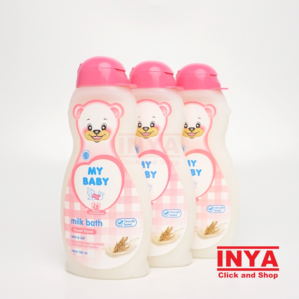 MY BABY MILK BATH SWEET FLORAL MILK &amp; OAT 100ml - Sabun Bayi