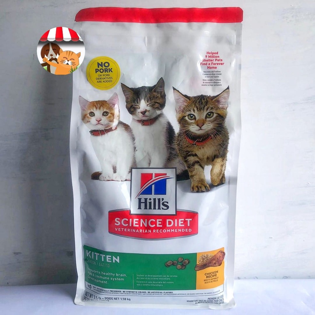 Hill's Science Diet Kitten Chicken 1.58kg Cat Food Makanan Anak Kucing
