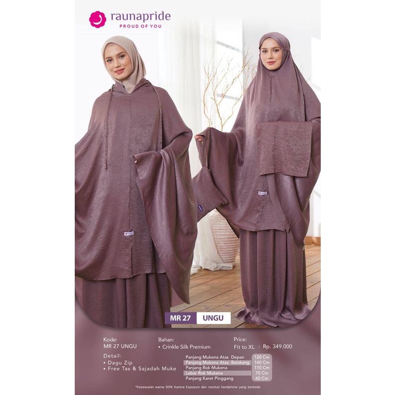 Rauna Mukena Polos / MR - 27 / Fashion Muslim