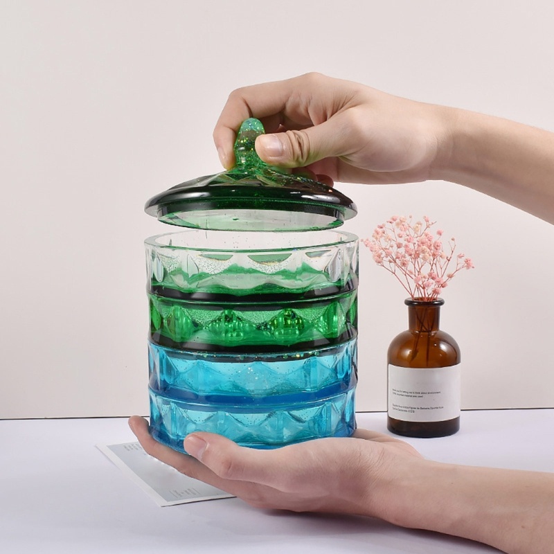 Siy Cetakan Resin Epoksi Bentuk Bulat Multilayer Untuk Membuat Perhiasan DIY