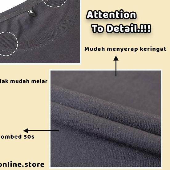 Tshirt kaos polos jumbo 3xl 4xl 5xl Big size cotton combed 30s premium - BIRU LAUT, M