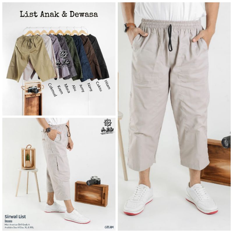 Celana Sirwal List Dewasa/ Sirwal Az Zuhri