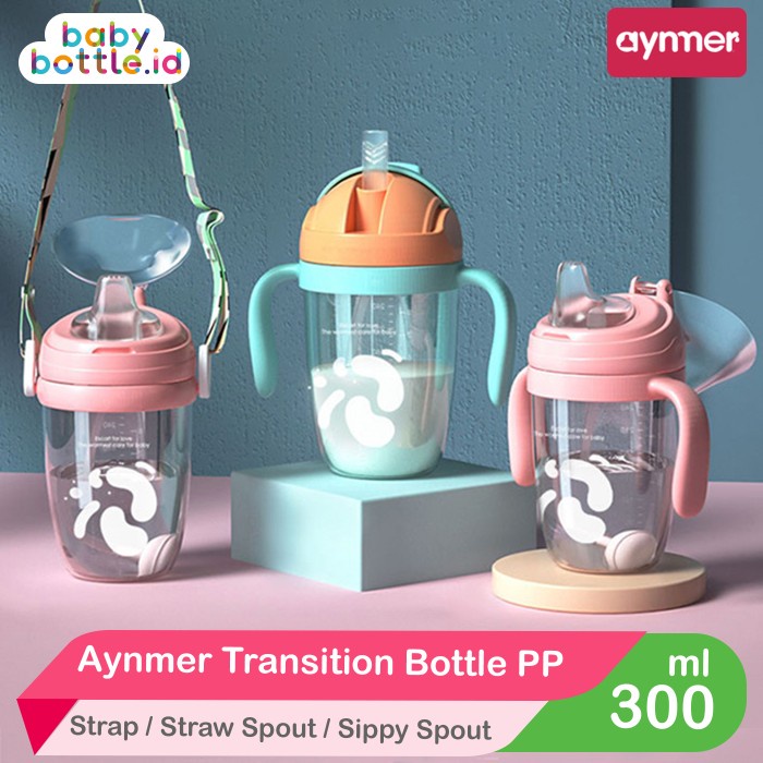 Dot Aynmer Pp Sippy Cup Botol Susu Bayi Training Cup + Strap