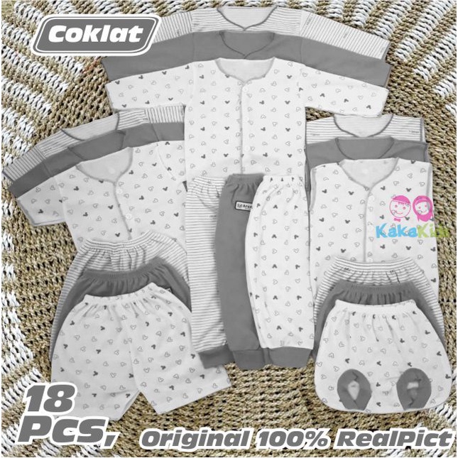 Baju Bayi Polos Kekinian Simple - Set New Born Baby Paket Lahiran