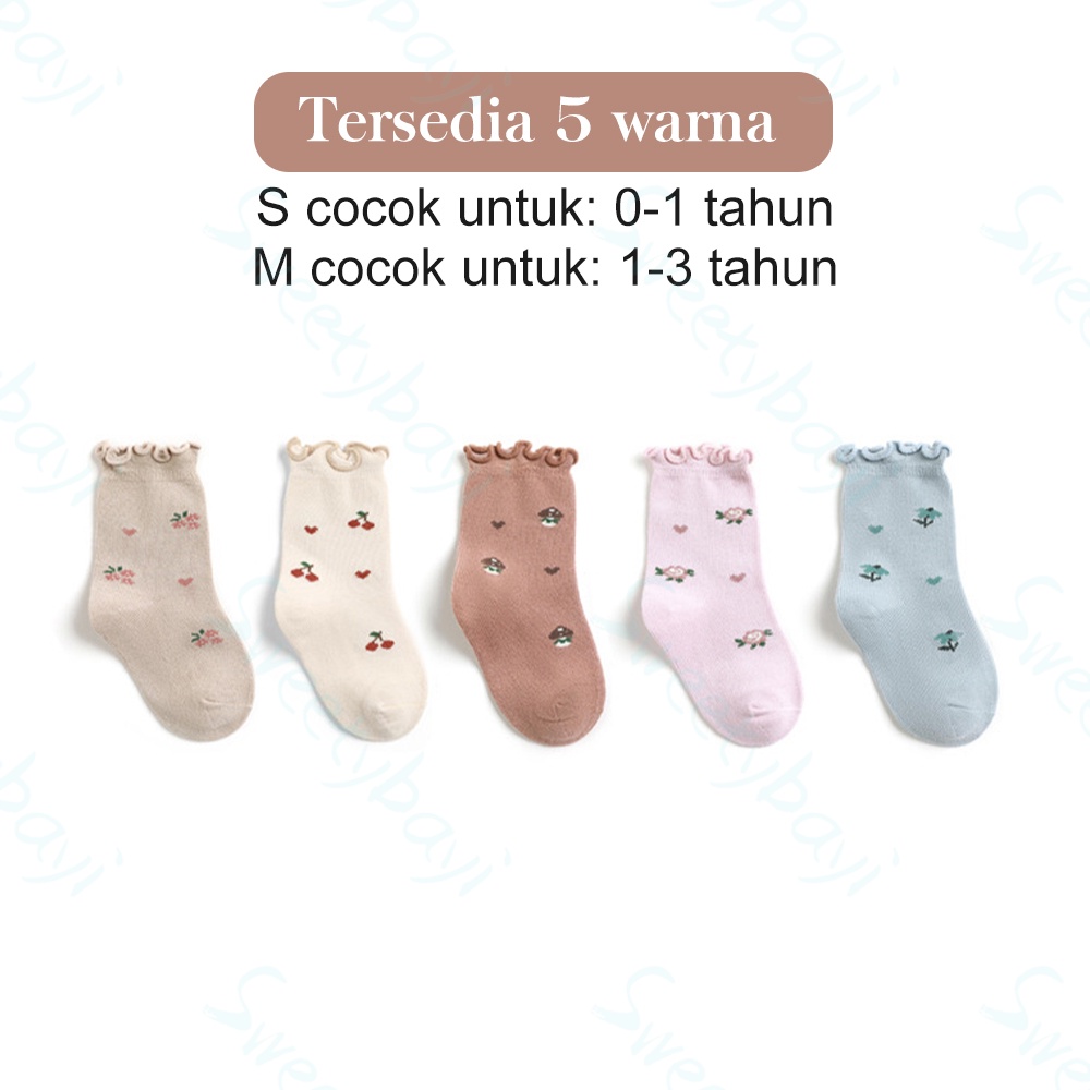 SweetyBayi Kaos Kaki bayi anak ruffle Kaus kaki bayi anak lucu