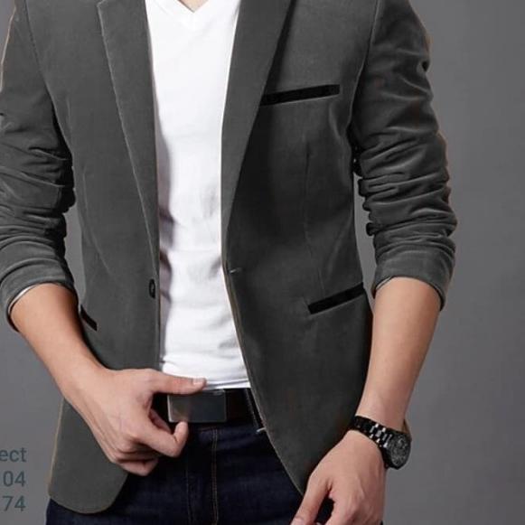 [JAS WILLY ABU TUA SC] jas pria katun stretch abu tua