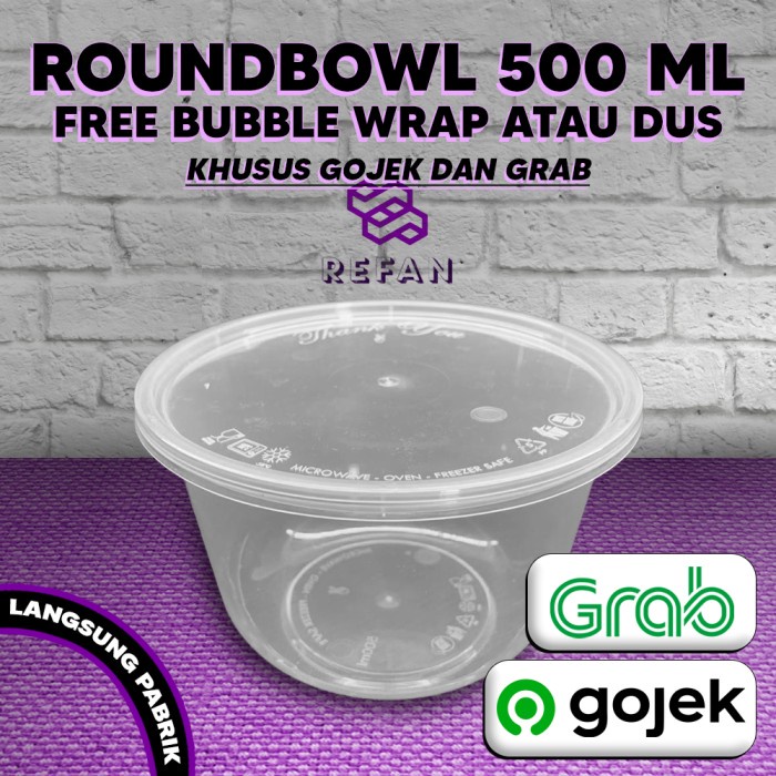 Thinwall Mangkok Bulat 500 ml Mangkok - Thinwall Roundbowl 500ml