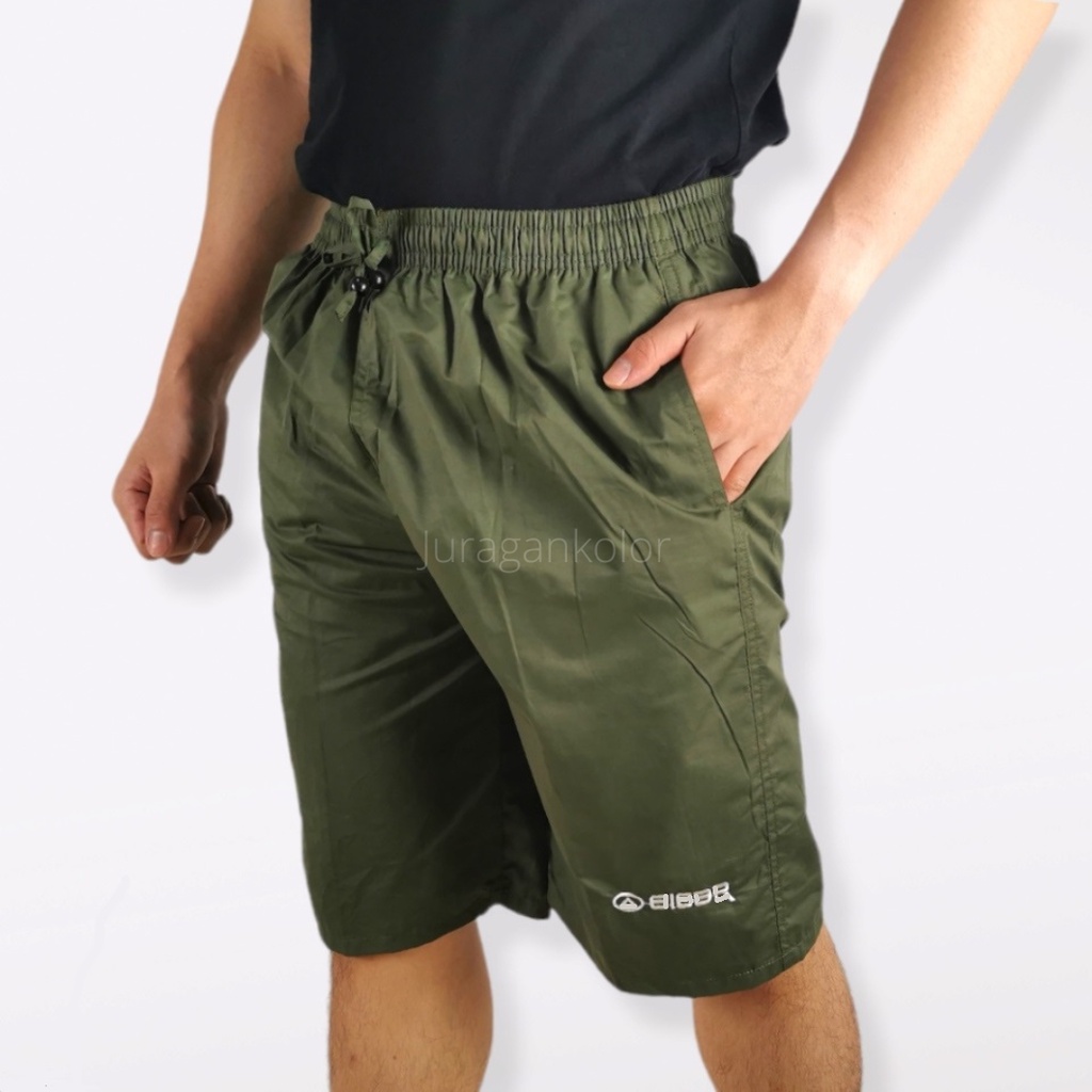 Celana Pendek Pria Dewasa Kolor Santai Bordir 3/4 Polos-34-BR