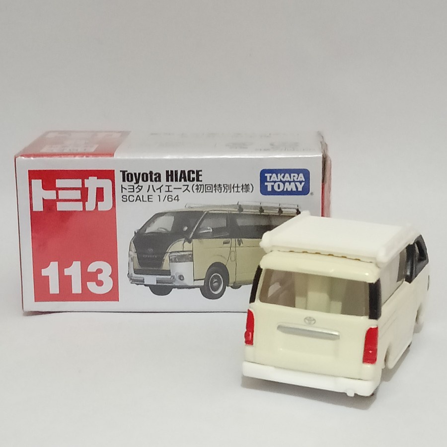 diecast Tomica No 113 Toyota Hiace Putih  miniatur mobi