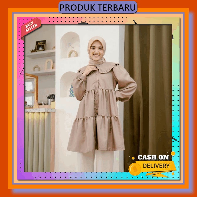 Mf Danny Tunik Baju Fashion Pakaian Atasan Wanita Perempuan Cewek Muslim Model Terbaru 2022 Katun Ke