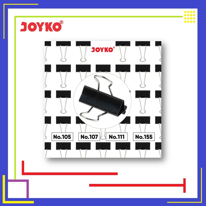 

JOYKO Binder Clip Klip Penjepit Kertas Black 105 - 155