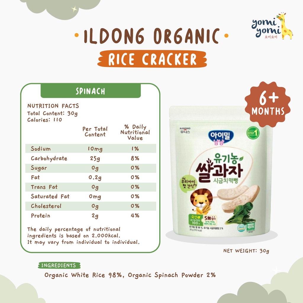 Ildong Baby Rice Snack/ Snack Baby / Snack Bayi Korea/ Snack Sehat Bayi