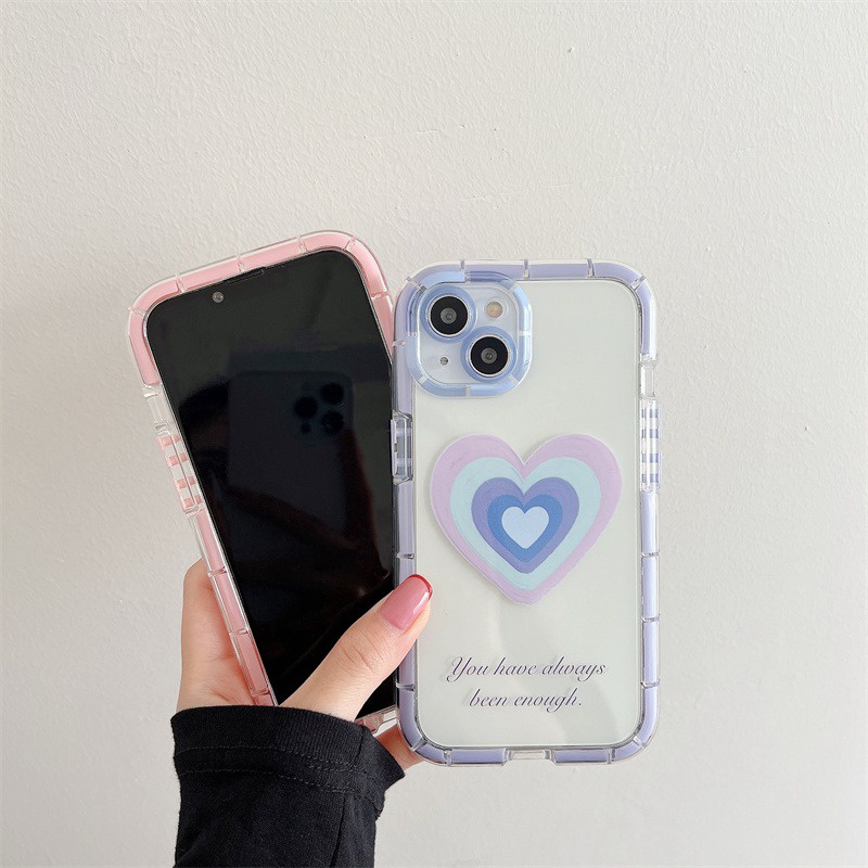 Bersinar Pada Malam Hari Bercahaya Soft Case untuk IPhone 14 Plus Xr Xs Max Ip Apple IPhone 11 12 13 14 Pro Max Wanita Lucu INS Cover Ungu Pink Lovely