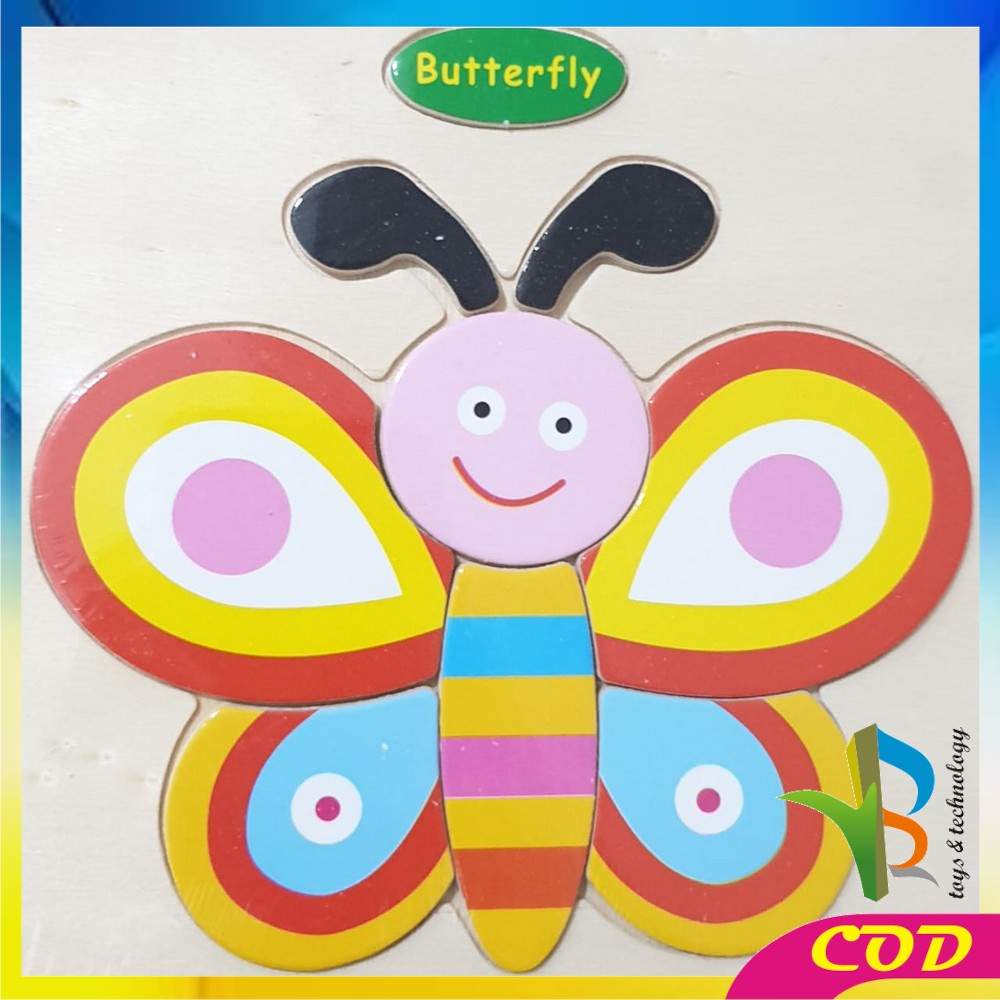 RB-M23 Mainan Puzzle Kayu Anak 3D Mainan Edukasi Puzzel Kayu Jigsaw Edukatif Lucu Murah Wooden Toys