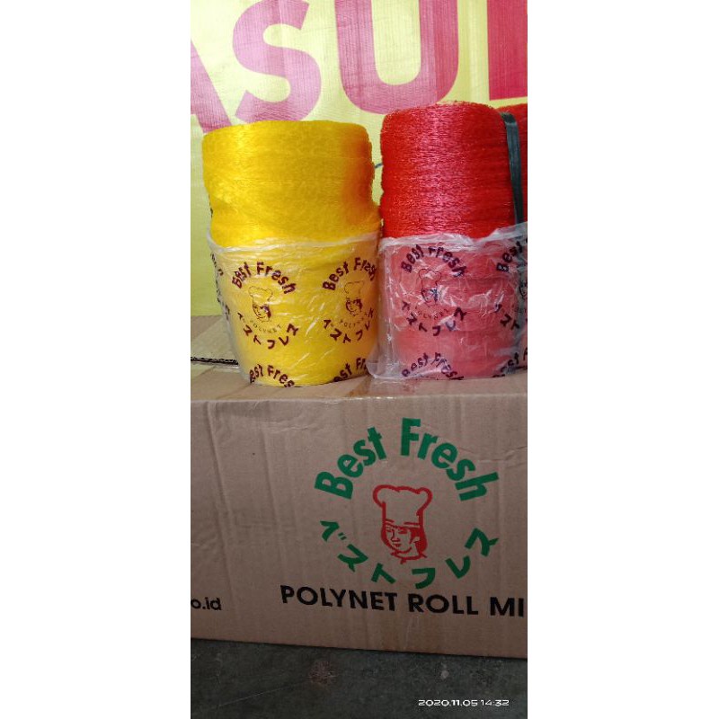 100 meter polynet / jaring roll buah / sayur / bawang /mainan dll merk best fresh