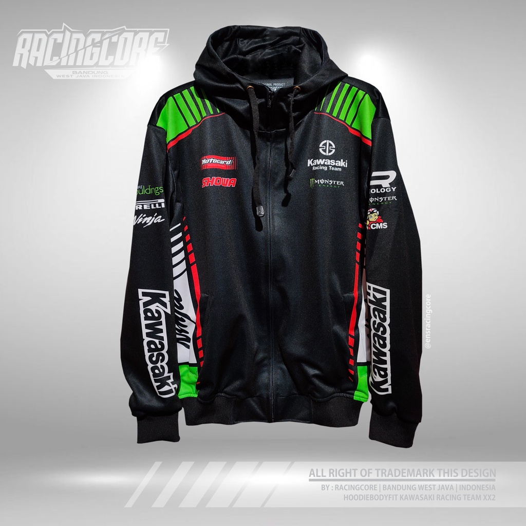 JAKET HOODIE KAWASAKI NINJA 250 NINJA VINTAGE BAHAN LOTTO STREECH UNISEKS