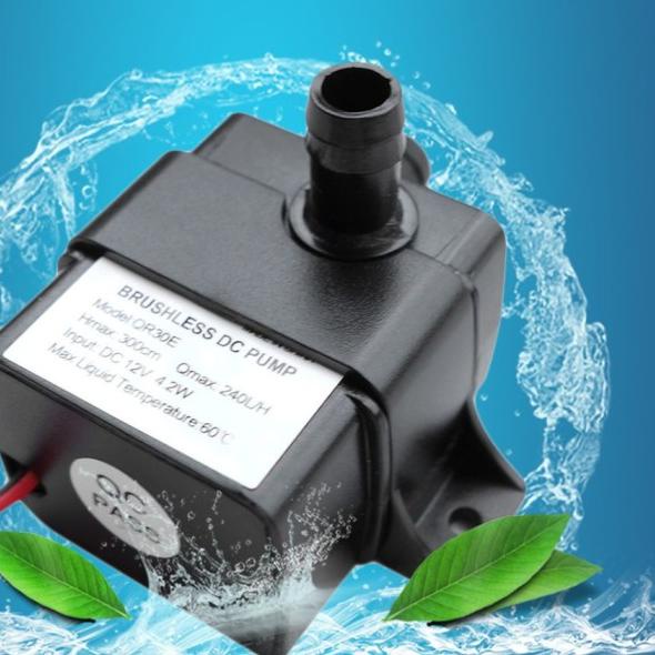 Pompa air celup mini submersible 12V 240L/ H DC 12 volt 12v Aquarium