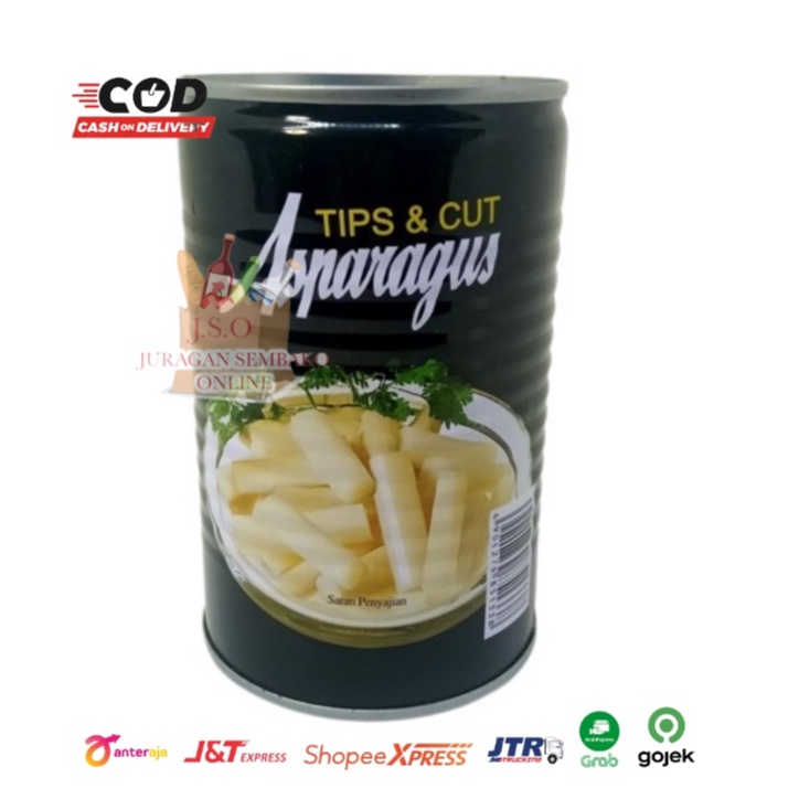 (JSO) Asparagus Kaleng 430gr / Asparagus Tips &amp; Cut Potongan Red Boat Brand